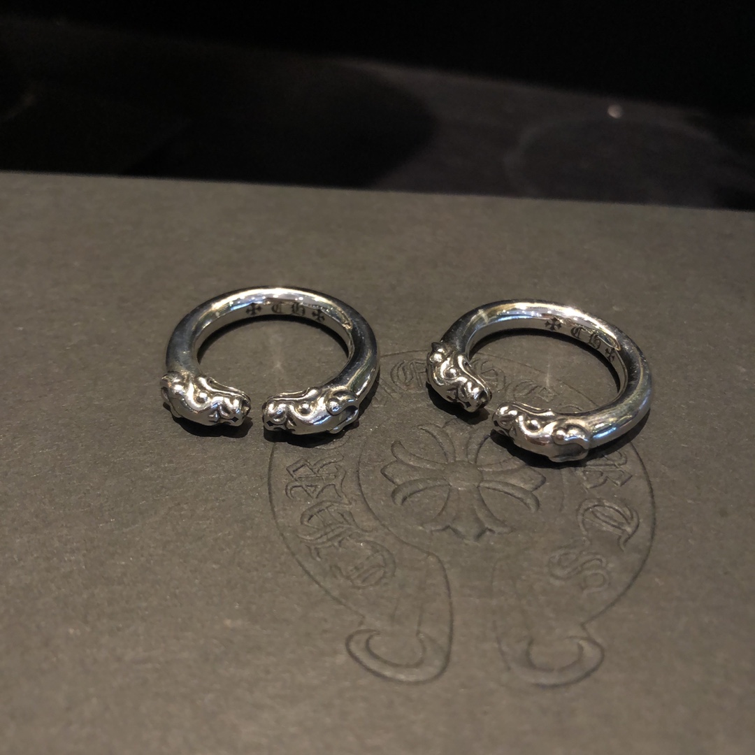 Chrome Hearts Double Dragon Head  Ring（CHROME HEARTS 196）