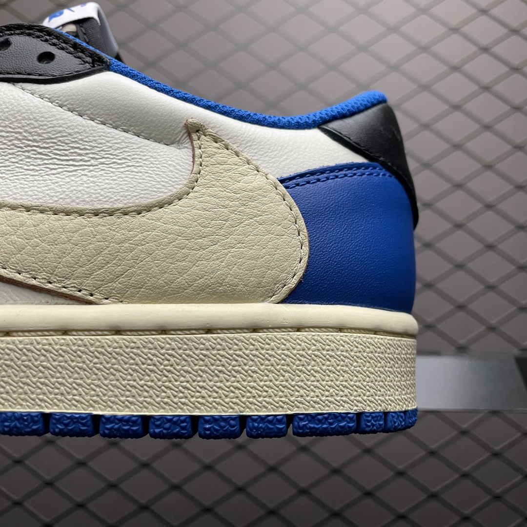 Travis Scott × Fragment × Nike Air Jordan 1 Low OG SP "Military Blue"（DM7866-140）
