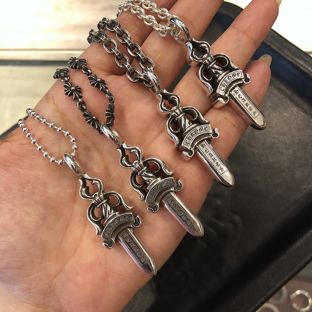 Chrome Hearts Letter Ring Sword Necklace（CHROME HEARTS 192）