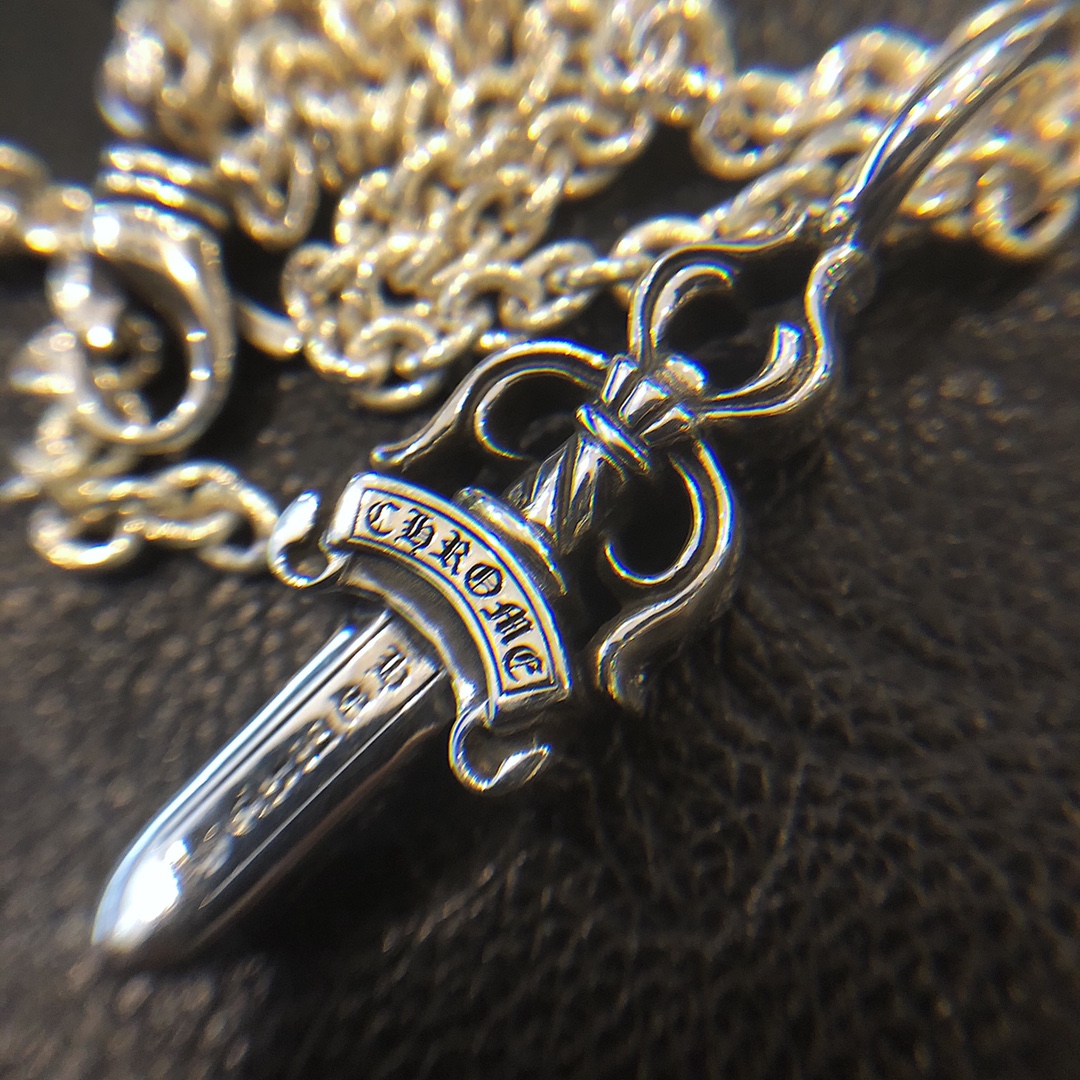 Chrome Hearts Letter Ring Sword Necklace（CHROME HEARTS 192）