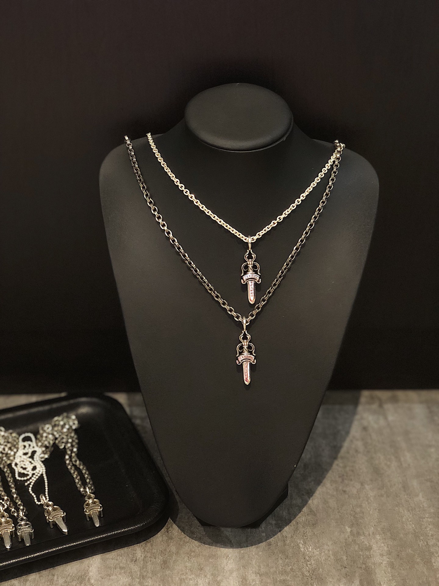 Chrome Hearts Letter Ring Sword Necklace（CHROME HEARTS 192）