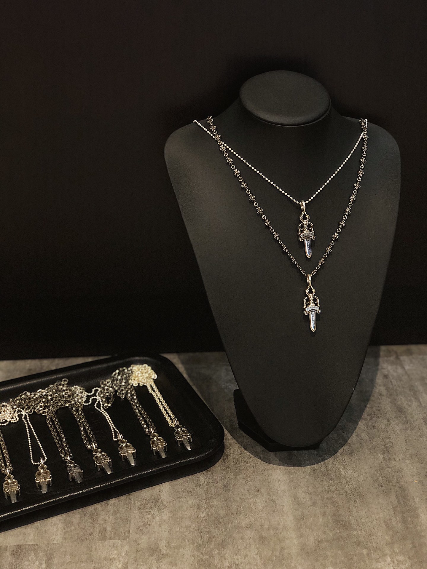 Chrome Hearts Letter Ring Sword Necklace（CHROME HEARTS 192）