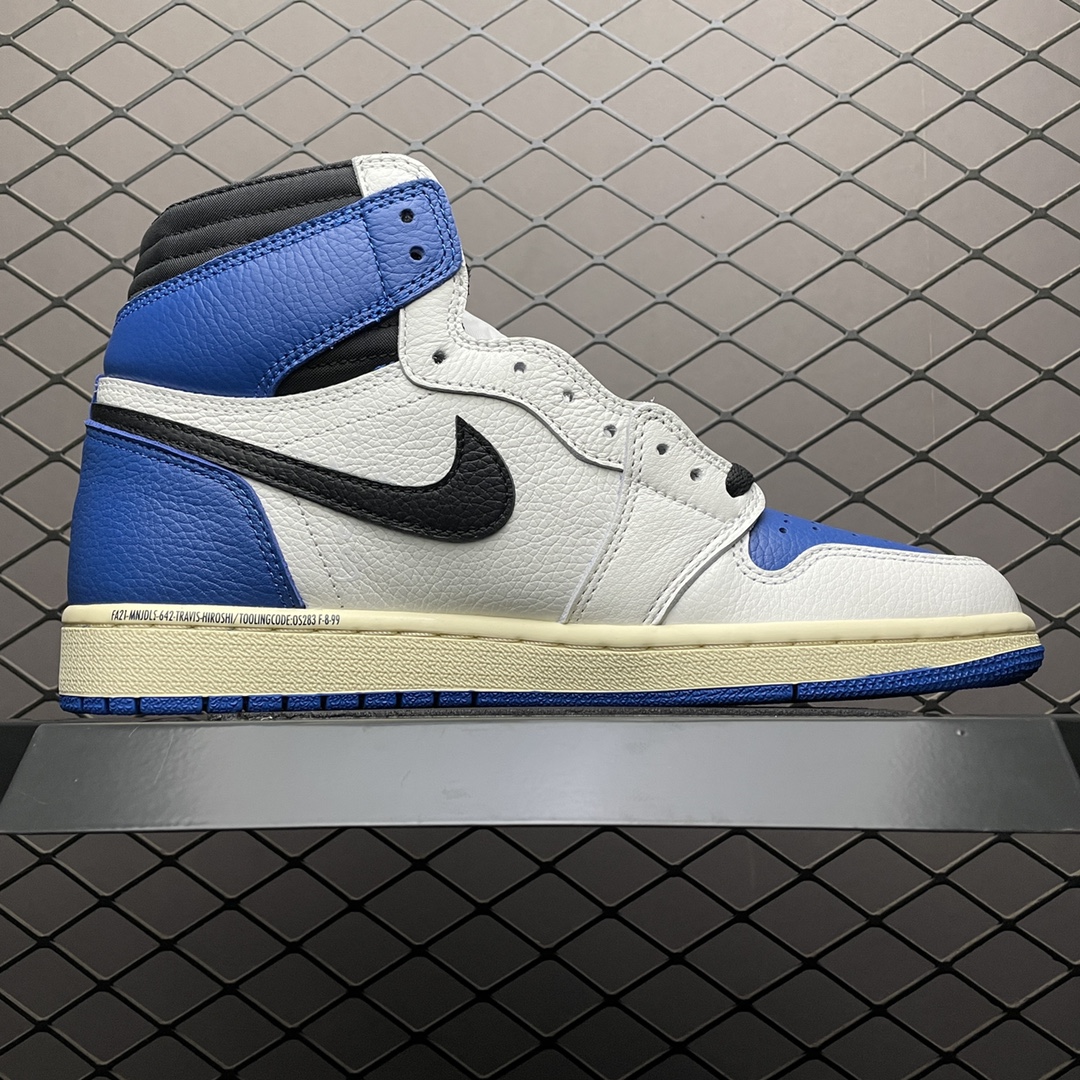 Travis Scott × Fragment × Nike Air Jordan 1 Retro High OG SP "Military Blue"  (DH3227-105)