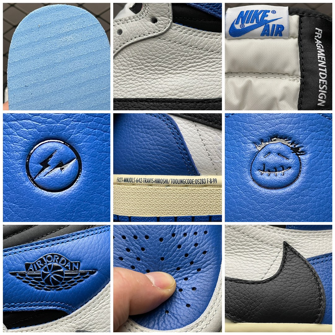 Travis Scott × Fragment × Nike Air Jordan 1 Retro High OG SP "Military Blue"  (DH3227-105)