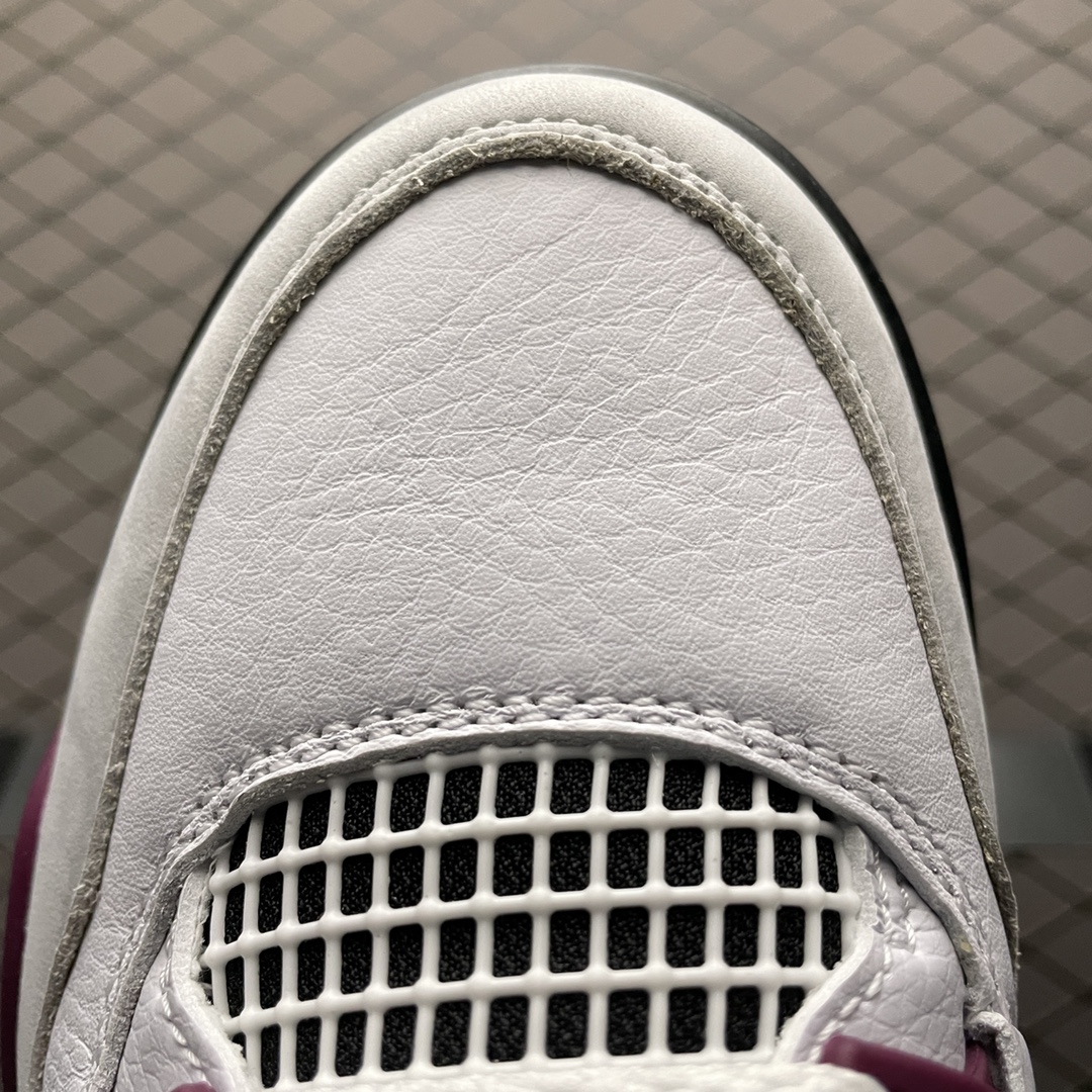 Paris Saint Germain ×Nike Air Jordan 4 Retro "White/Bordeaux/Neutral Gray"(CZ5624-100)
