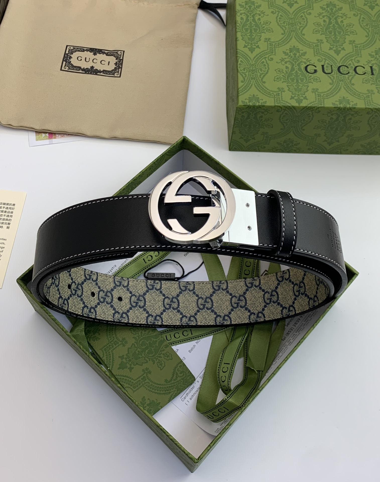 Gucci GG belt-4cm（370543-KGDHG-9643）