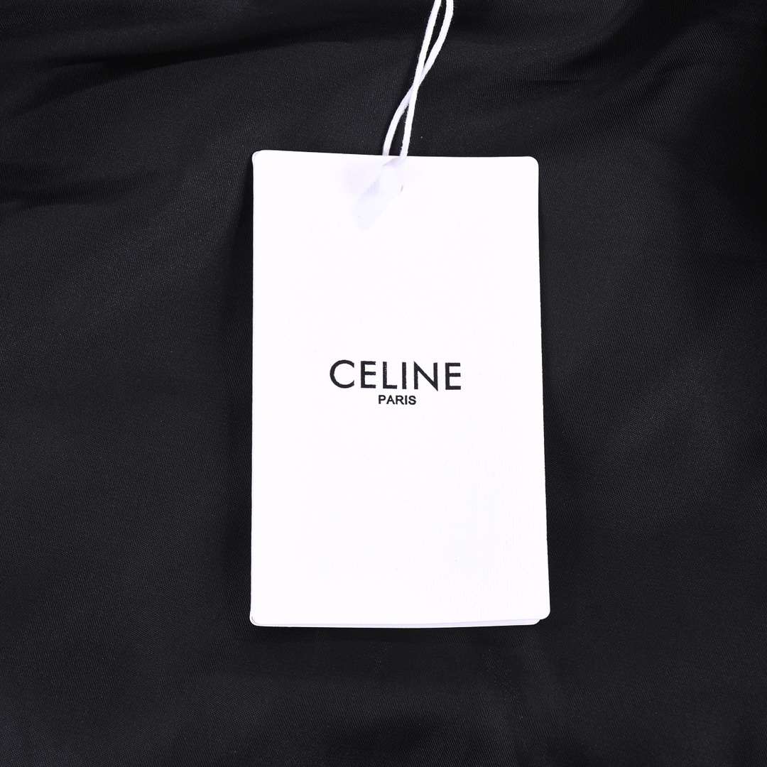 CELINE Oversized Wool Varsity Jacket "Black"（2V56D896C-38NO）