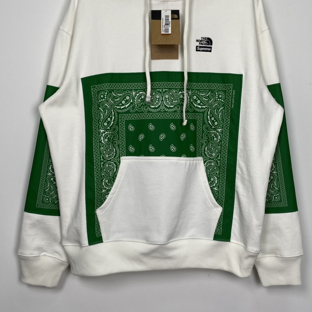 Supreme The North Face Bandana Hooded Sweatshirt White（SUP-SS22-449）