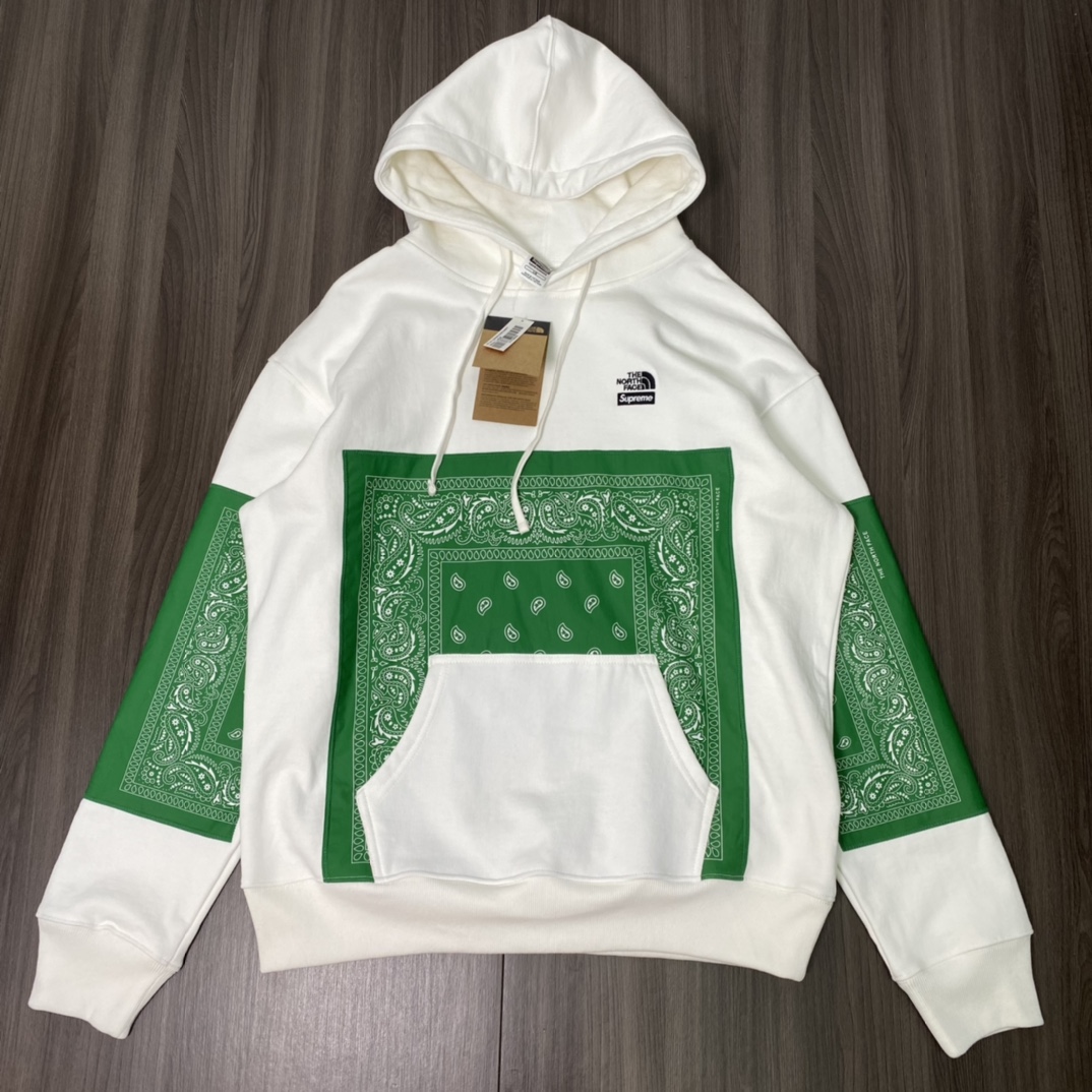 Supreme The North Face Bandana Hooded Sweatshirt White（SUP-SS22-449）