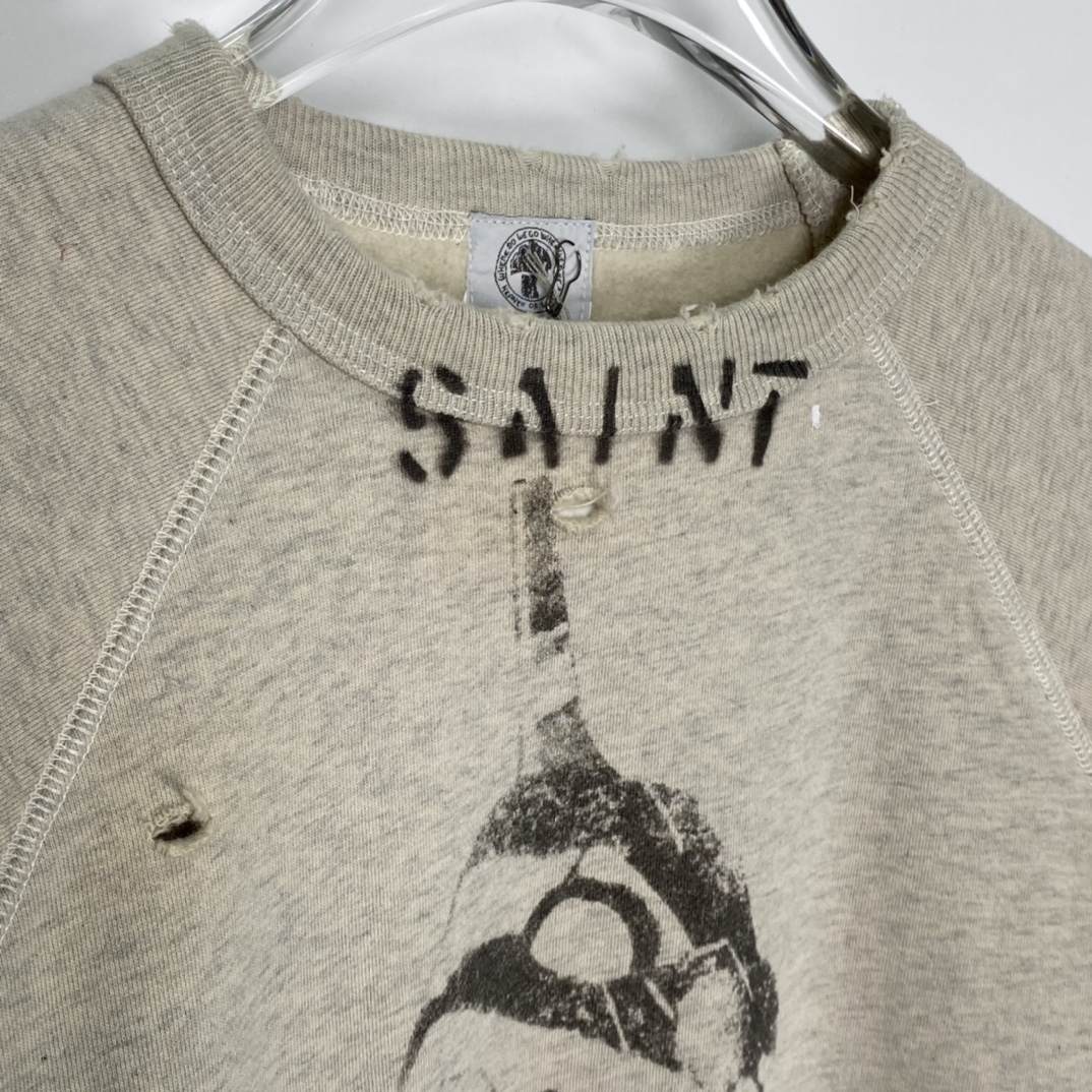 St. Michael 21AW SM-A21-0000-055 SWT_SH EVANGELION Cotton Sweatshirt Gray（A21-0000-055）