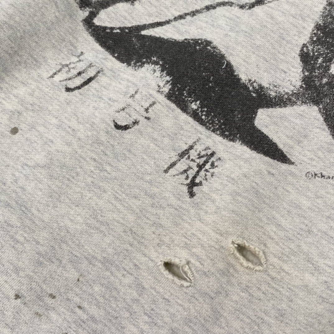 St. Michael 21AW SM-A21-0000-055 SWT_SH EVANGELION Cotton Sweatshirt Gray（A21-0000-055）