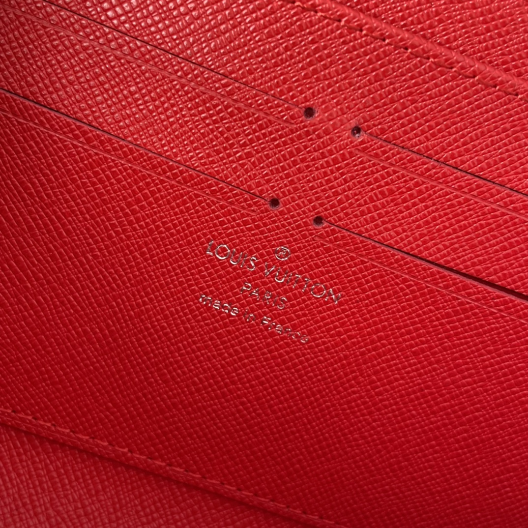 Louis Vuitton x Supreme Portefeuille Brazza Long Wallet in Red Epi Leather(m60017）