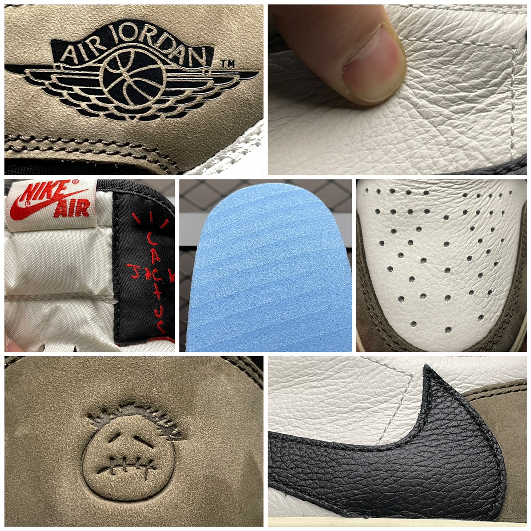 Travis Scott × Nike Air Jordan 1 Retro High OG TS SP "Sail/Dark Mocha"(CD4487-100)