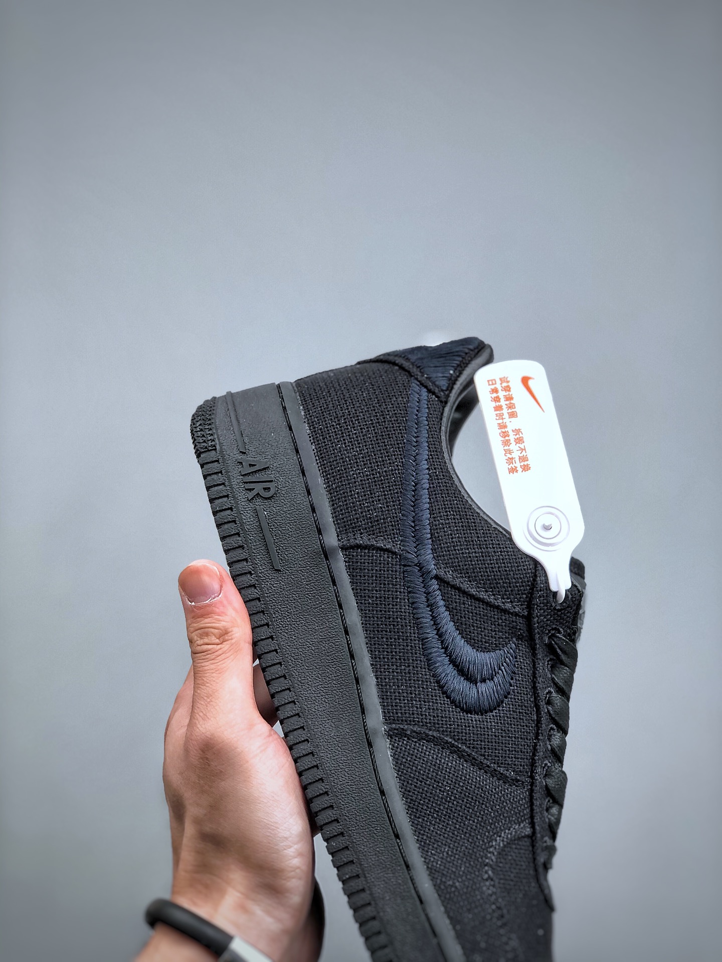 Stussy × Nike Air Force 1 Low "Triple Black"（CZ9084-001）