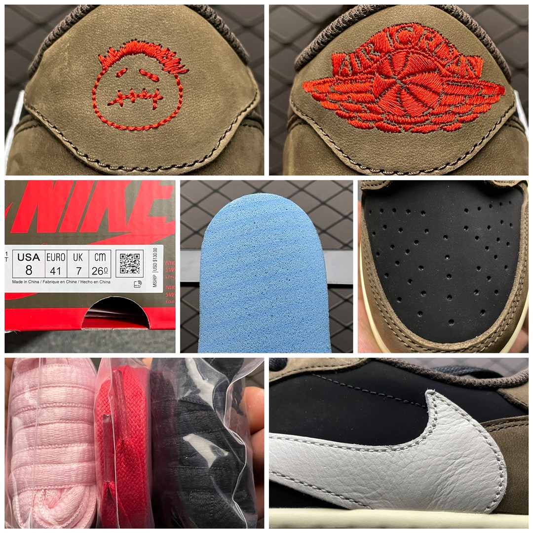 Travis Scott × Nike Air Jordan 1 Low OG SP-T "Black/Dark Mocha"(CQ4277-001)