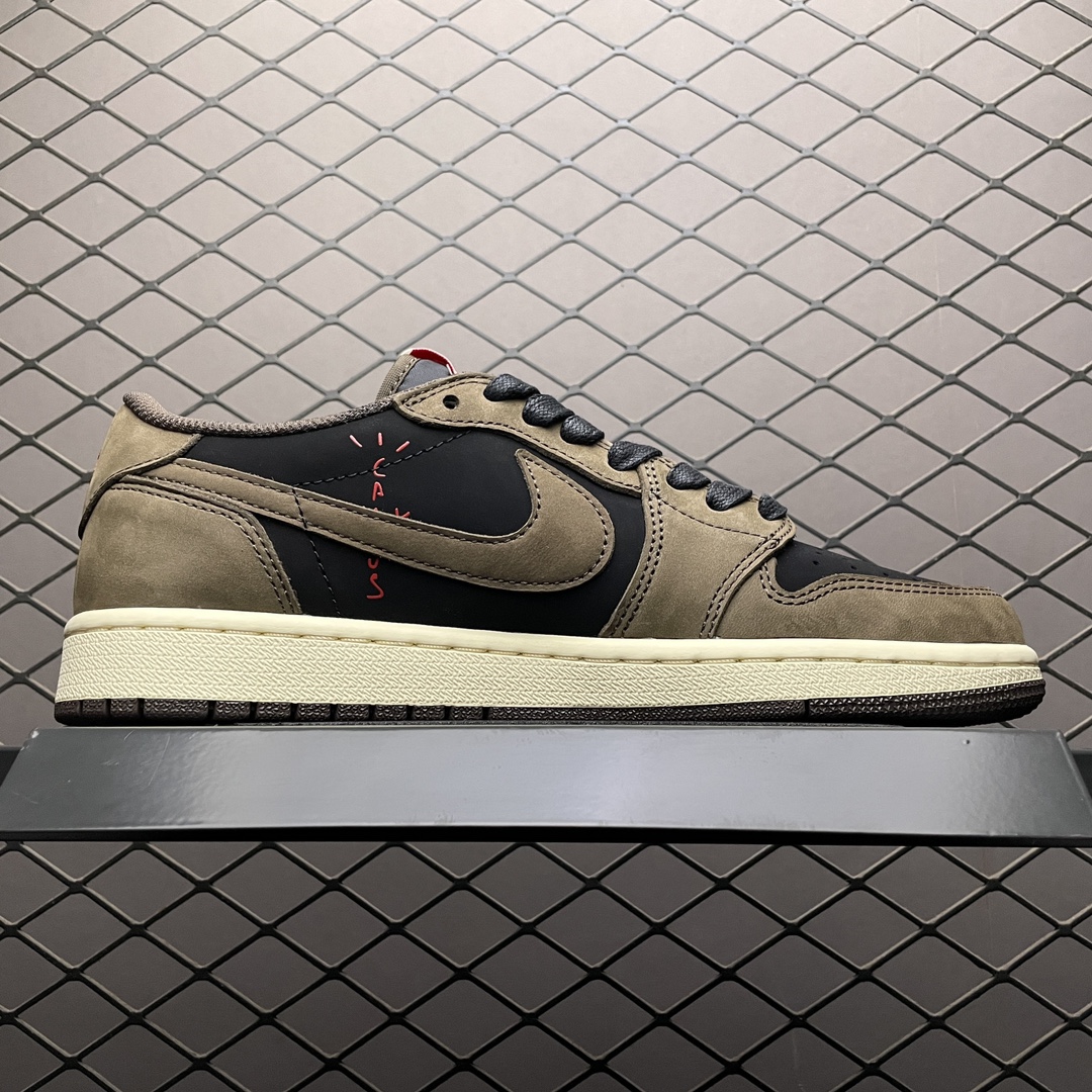 Travis Scott × Nike Air Jordan 1 Low OG SP-T "Black/Dark Mocha"(CQ4277-001)
