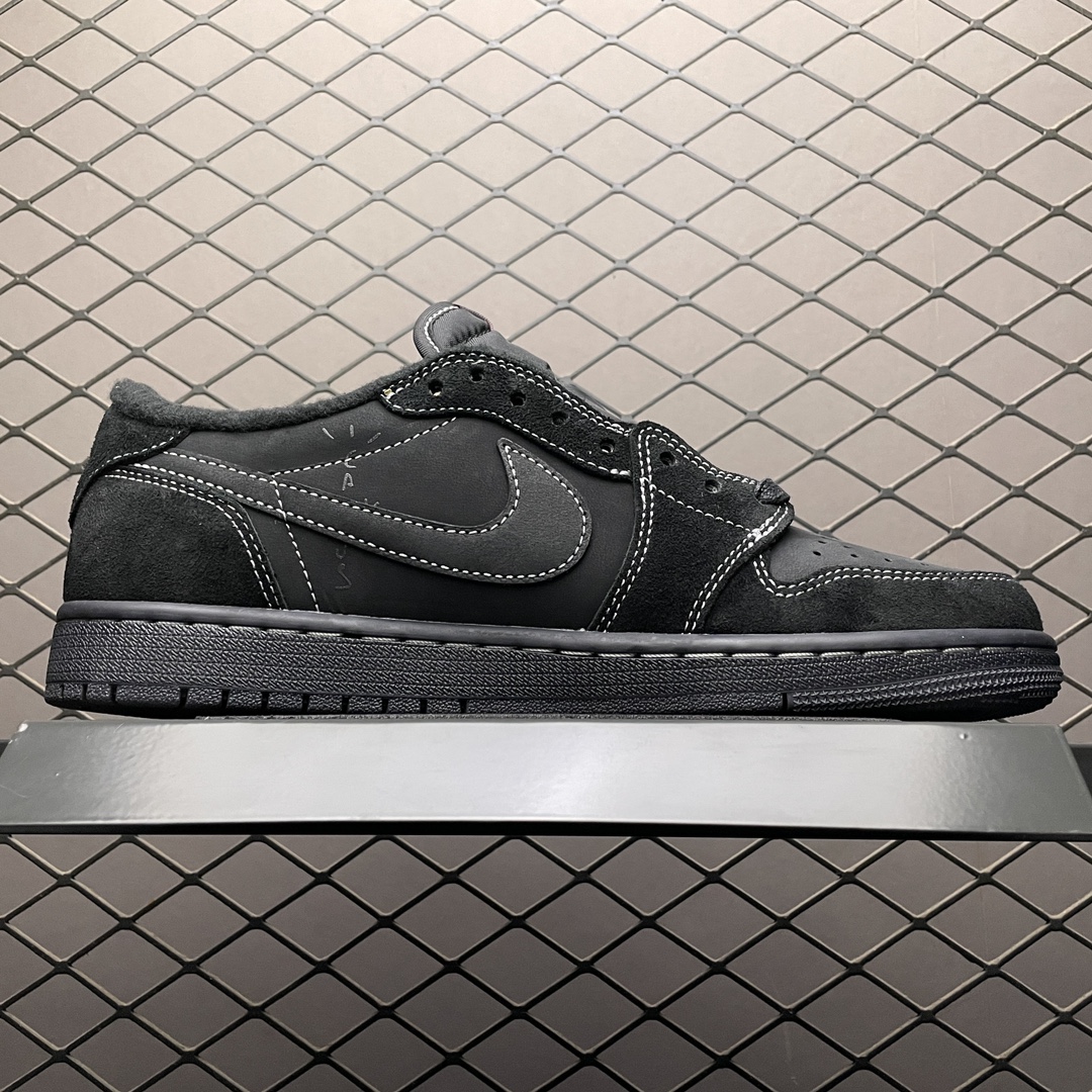 Travis Scott × Nike Air Jordan 1 Low OG SP "Black Phantom"(DM7866-001)