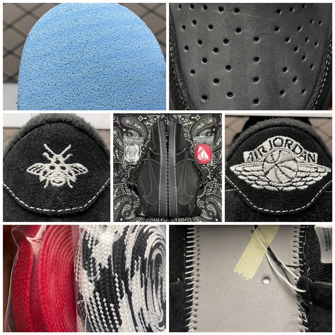 Travis Scott × Nike Air Jordan 1 Low OG SP "Black Phantom"(DM7866-001)