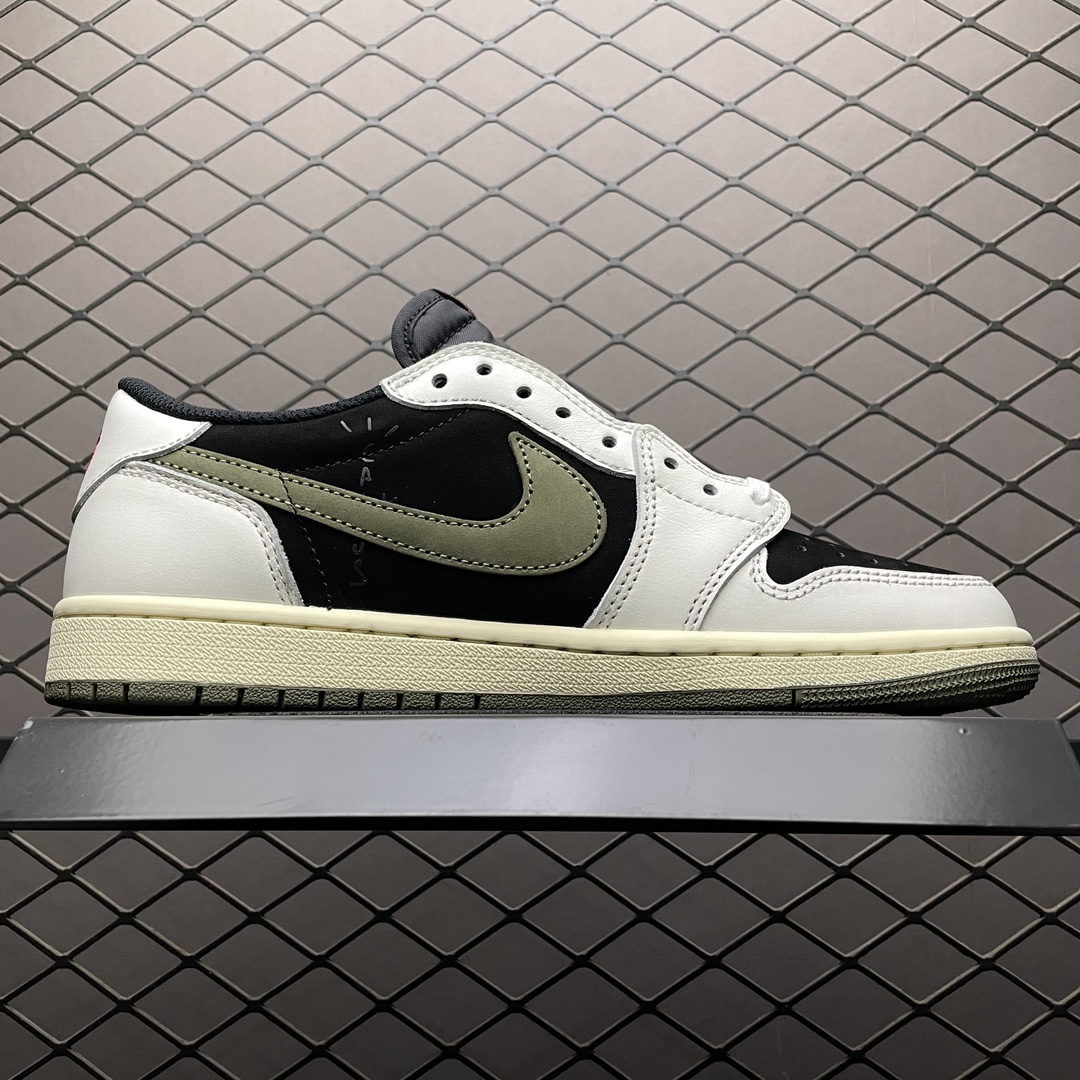 Travis Scott × Nike WMNS Air Jordan 1 Low OG "Medium Olive" (DZ4137-106)