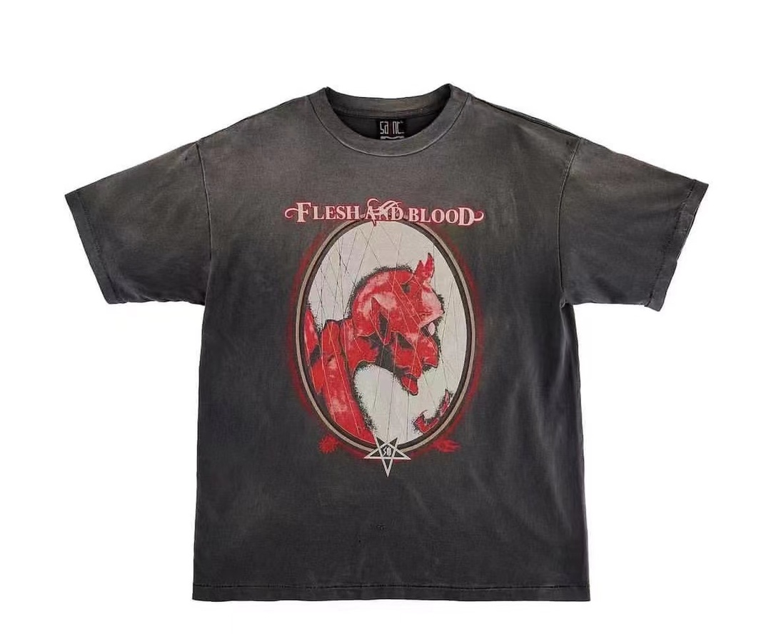 SAINT Mxxxxxx 23SSTEE DEVIL BLACKTシャツ(SM-S23-0000-002）