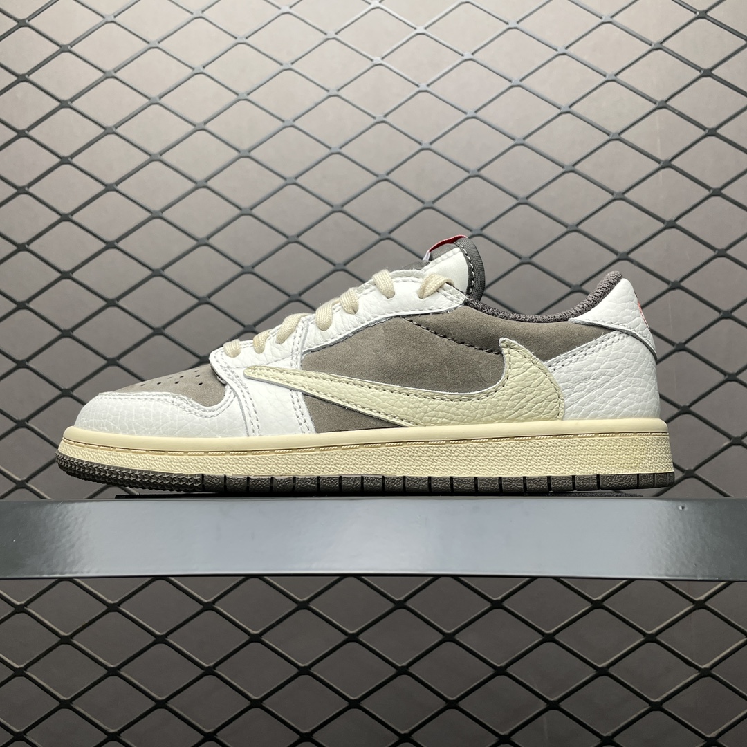 Travis Scott x Nike PS Air Jordan 1 Low "Reverse Mocha/Sail and Ridgerock"(Kids)  (DO5442-162)