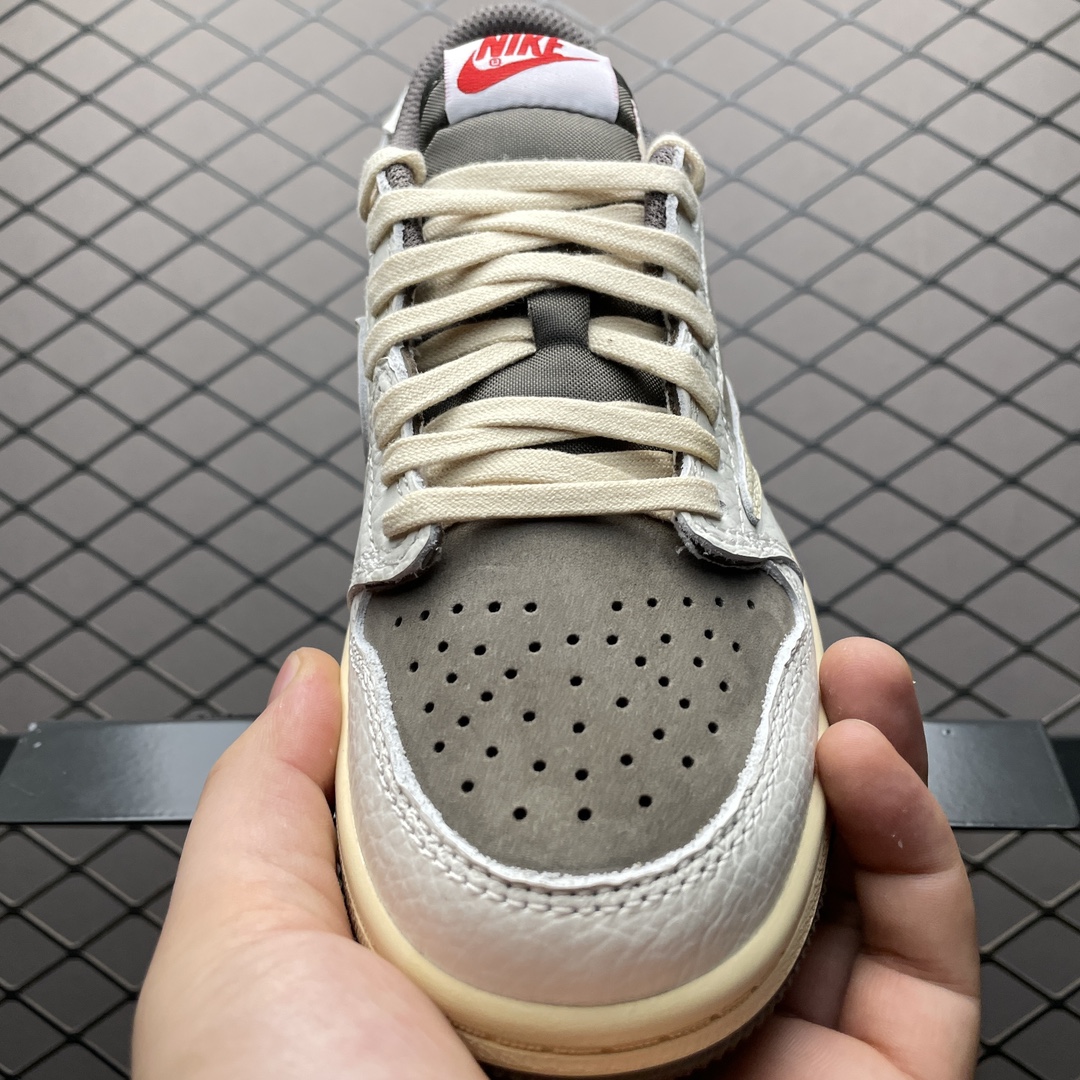 Travis Scott x Nike PS Air Jordan 1 Low "Reverse Mocha/Sail and Ridgerock"(Kids)  (DO5442-162)