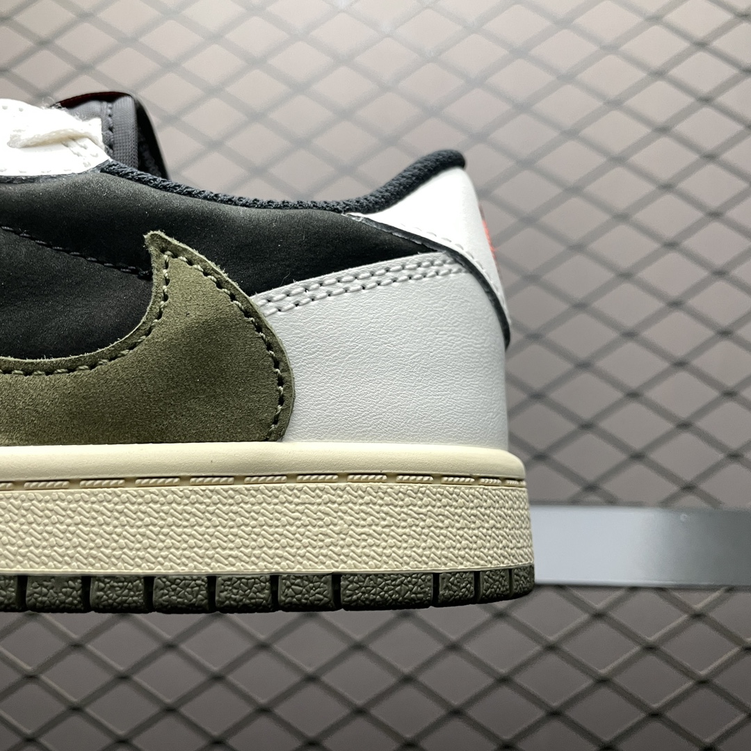 Travis Scott × Nike PS Air Jordan 1 Low OG "Medium Olive" (Kids)  (DZ5909-106)
