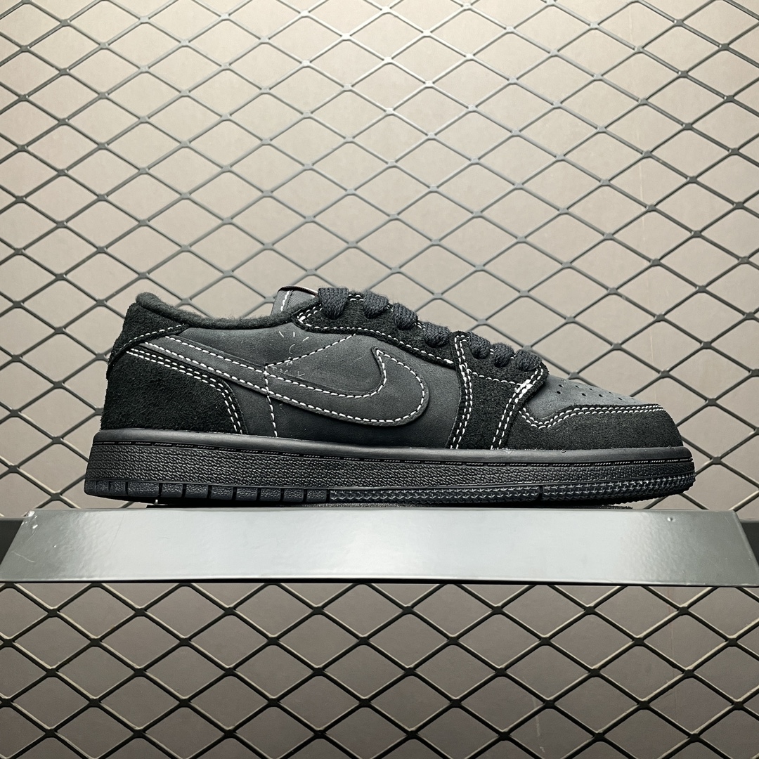 Travis Scott × Nike Air Jordan 1 Low OG SP-T "Black/Dark Mocha" (Kids)  (DO5442-001)