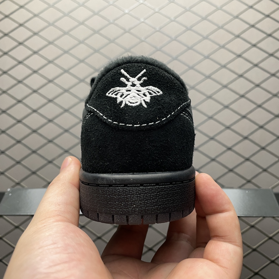 Travis Scott × Nike Air Jordan 1 Low OG SP-T "Black/Dark Mocha" (Kids)  (DO5442-001)