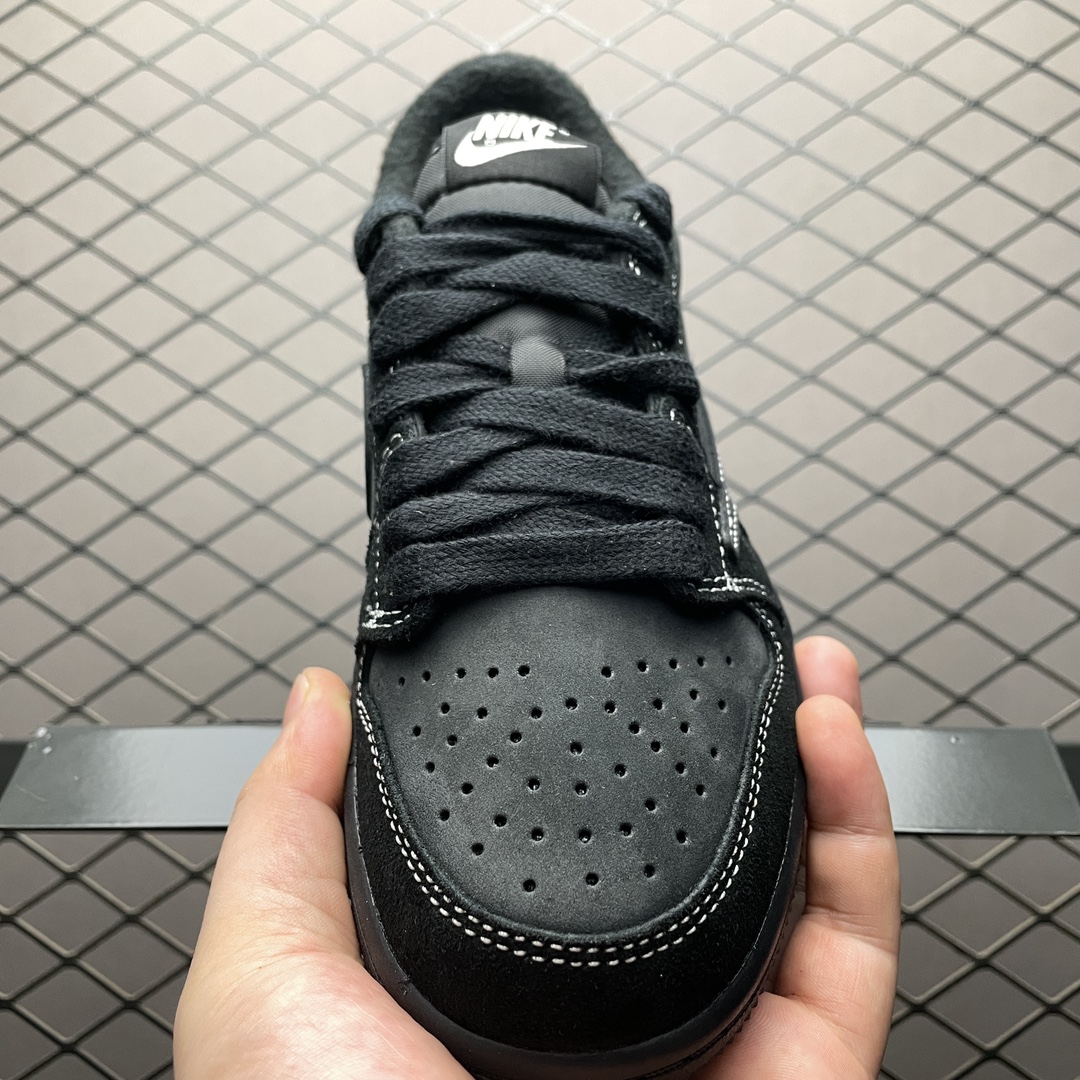 Travis Scott × Nike Air Jordan 1 Low OG SP-T "Black/Dark Mocha" (Kids)  (DO5442-001)