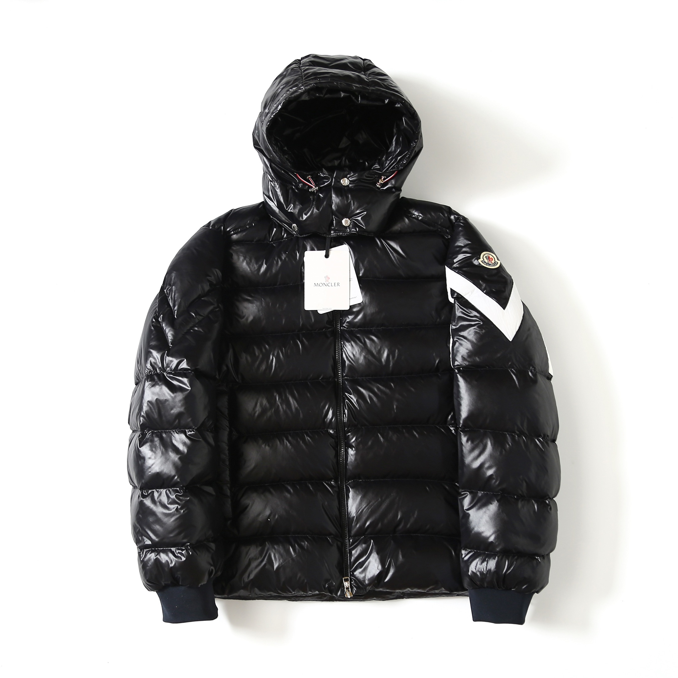 MONCLER Corydale short down jacket with logo and hood（H20911A001016895