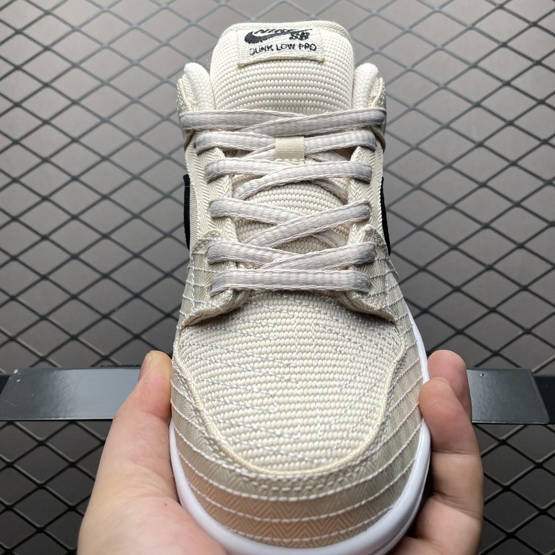 Albino & Preto × Nike SB Dunk Low Pro QS "Pearl White"（FD2627-200）