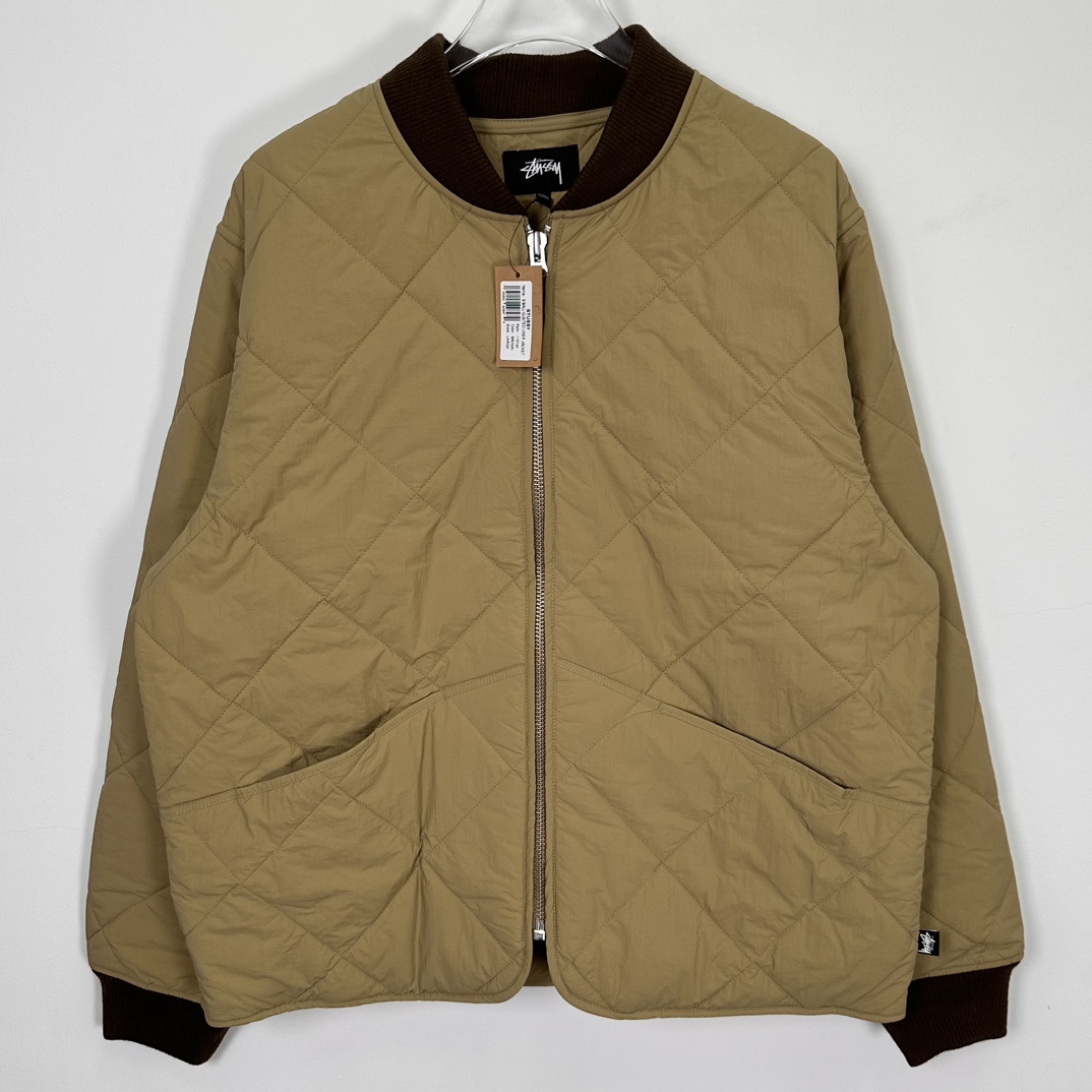 Stussy 8 Ball Quilted Liner Jacket Brown（115740）