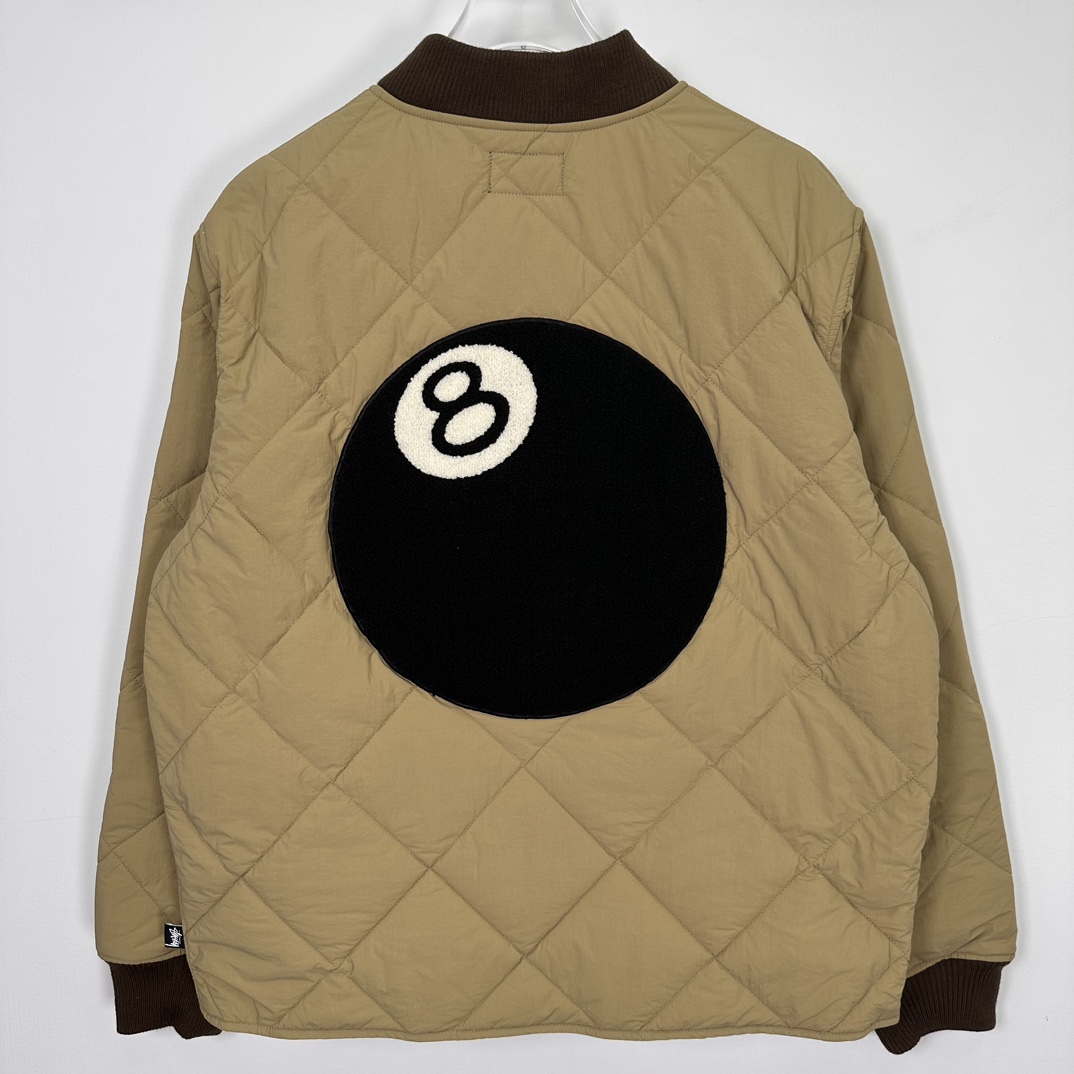 Stussy 8 Ball Quilted Liner Jacket Brown（115740）