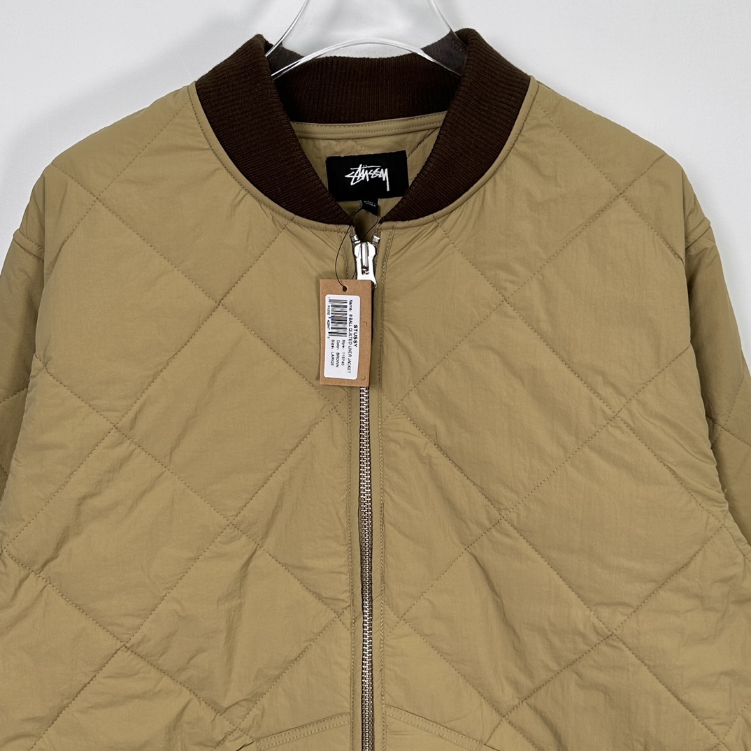 Stussy 8 Ball Quilted Liner Jacket Brown（115740）