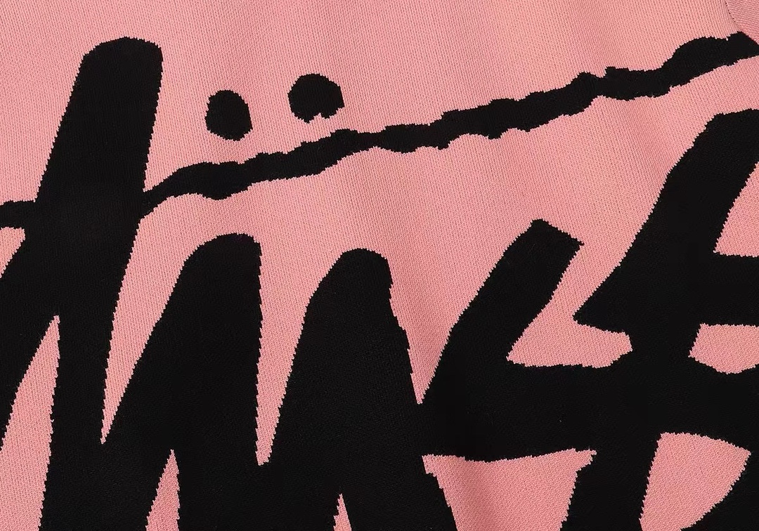 Stussy FW22 Logo graphic print knitted sweater（117152-2）