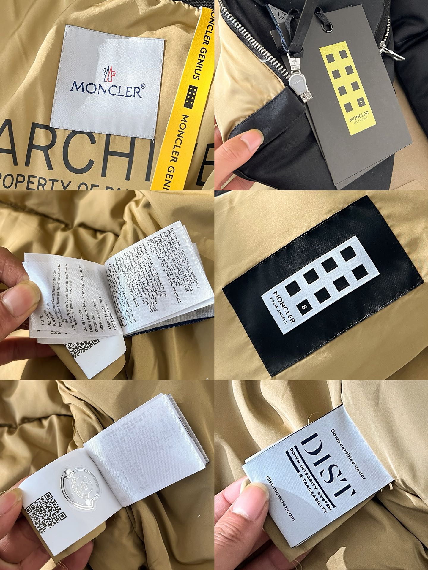 Moncler Genius x Palm Angels collaborative down jacket（G209L1A00019M1356865）