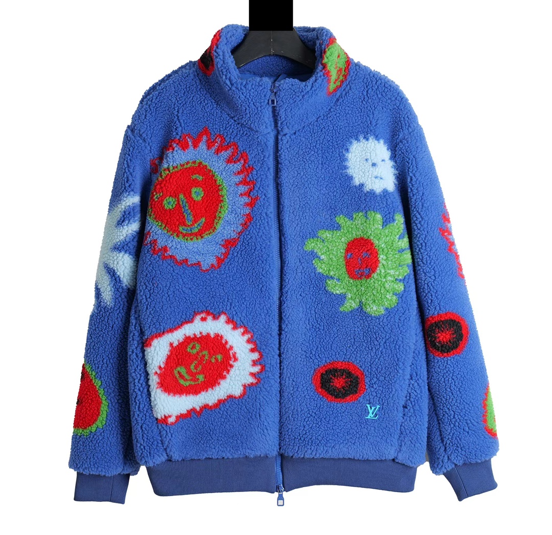 Louis Vuitton x Yayoi Kusama Faces Zipped Fleece Blouson My Eternal Soul "Multicolor"（1AB6X0）