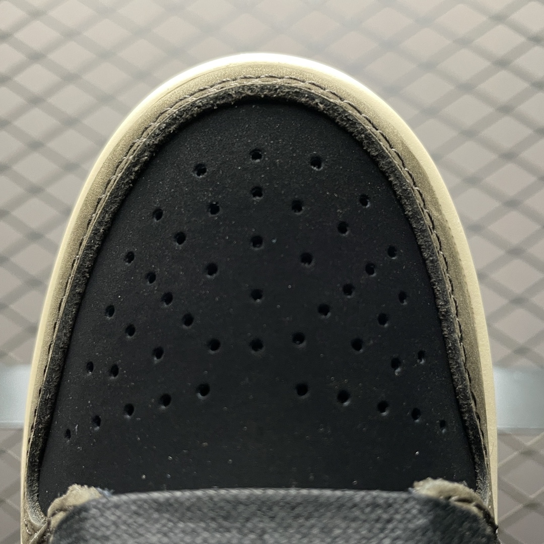 Travis Scott × Nike PS Air Jordan 1 Low OG SP "Black Phantom"(Kids)  (DO5442-001)