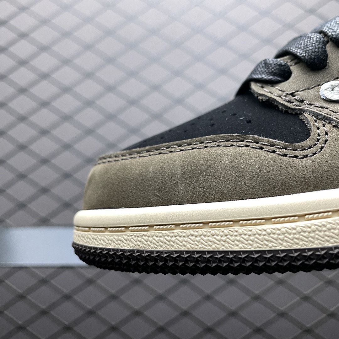 Travis Scott × Nike PS Air Jordan 1 Low OG SP "Black Phantom"(Kids)  (DO5442-001)