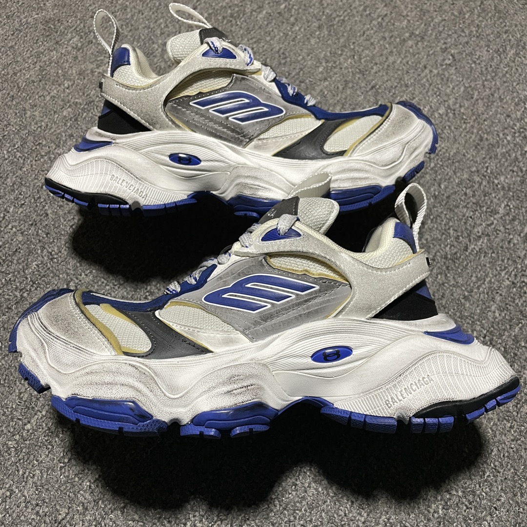 BALENCIAGA Cargo Sneaker "Grey/White/Blue"（785754W2MV11940）