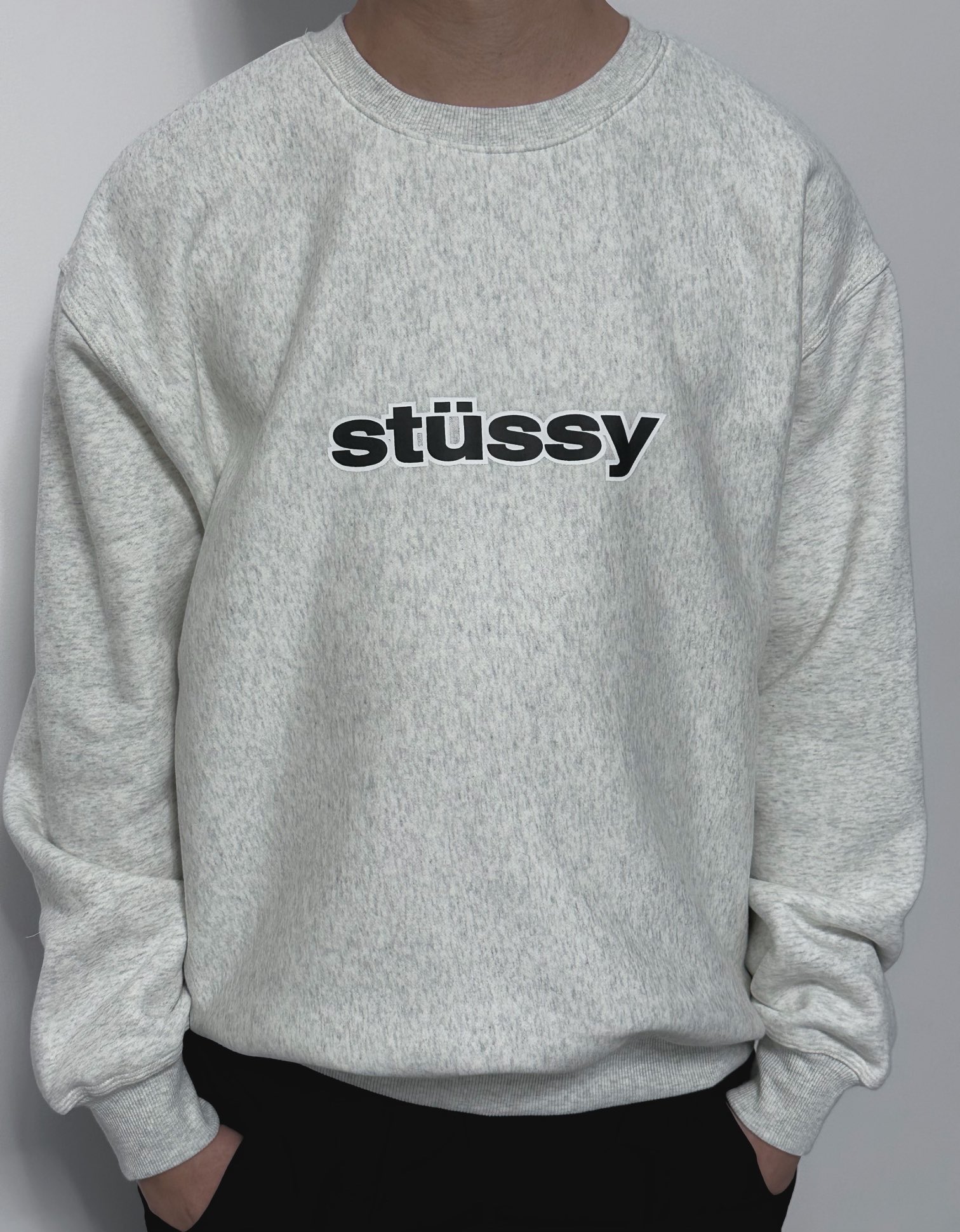 STUSSY SS LINK CREW ASH HEATHER（1914970）