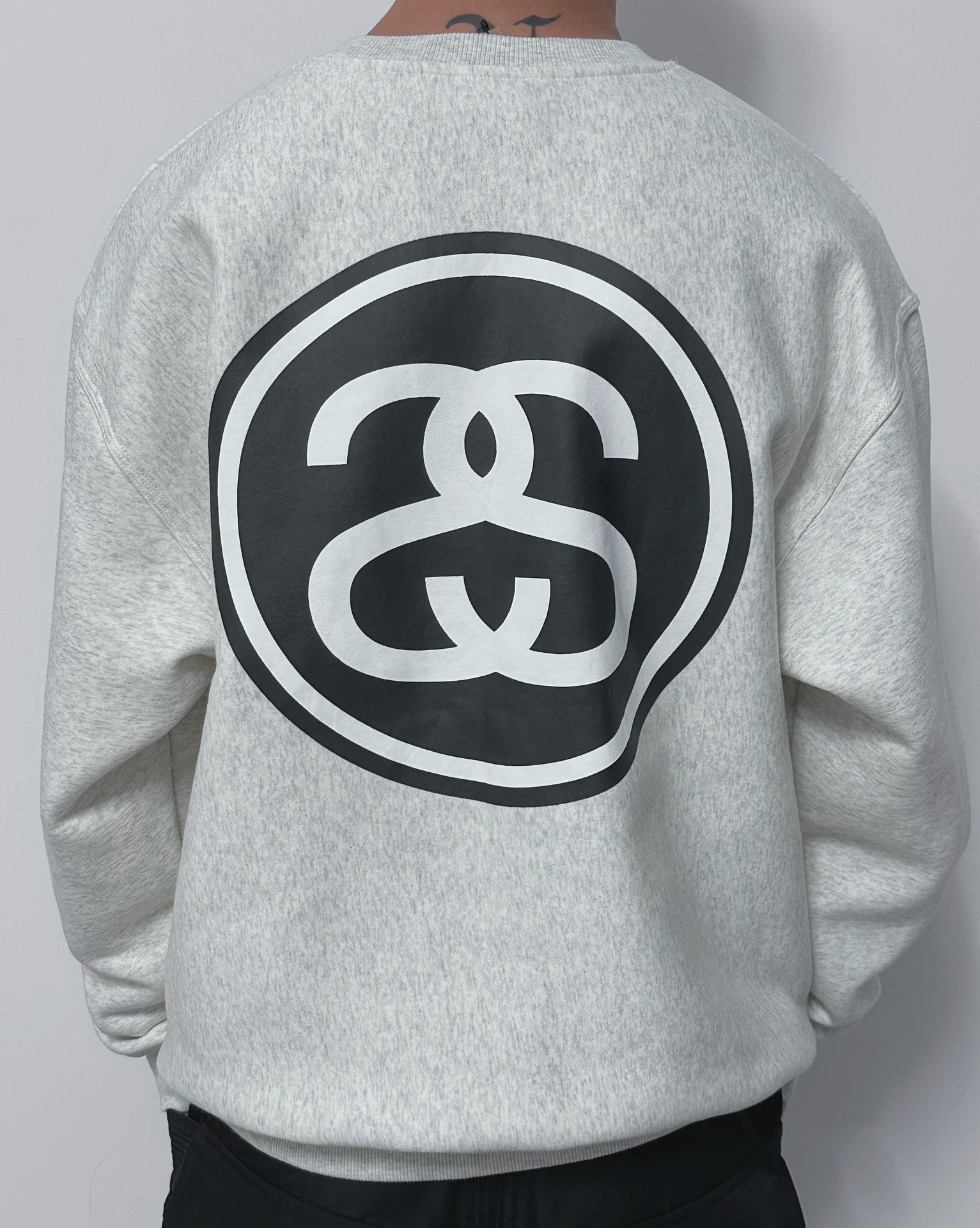 STUSSY SS LINK CREW ASH HEATHER（1914970）