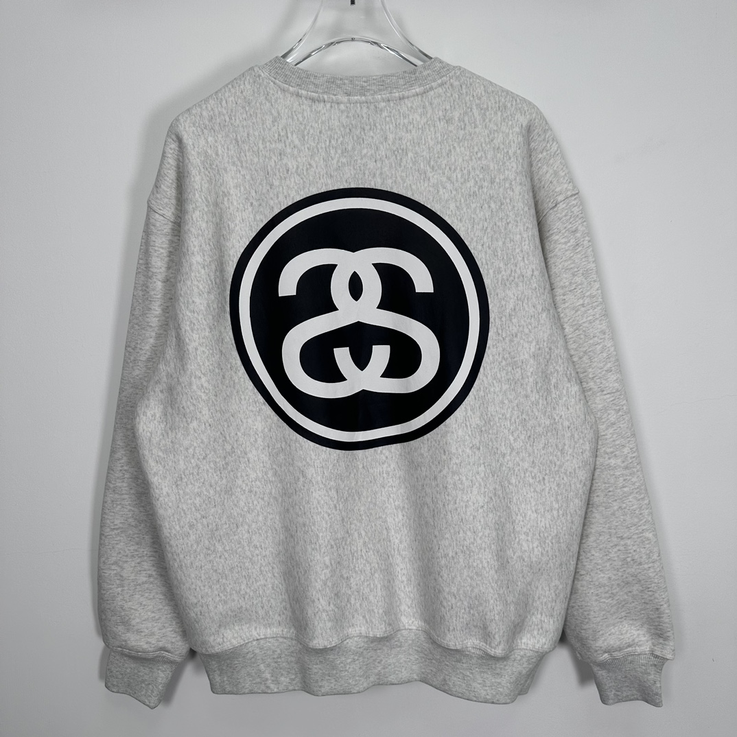 STUSSY SS LINK CREW ASH HEATHER（1914970）