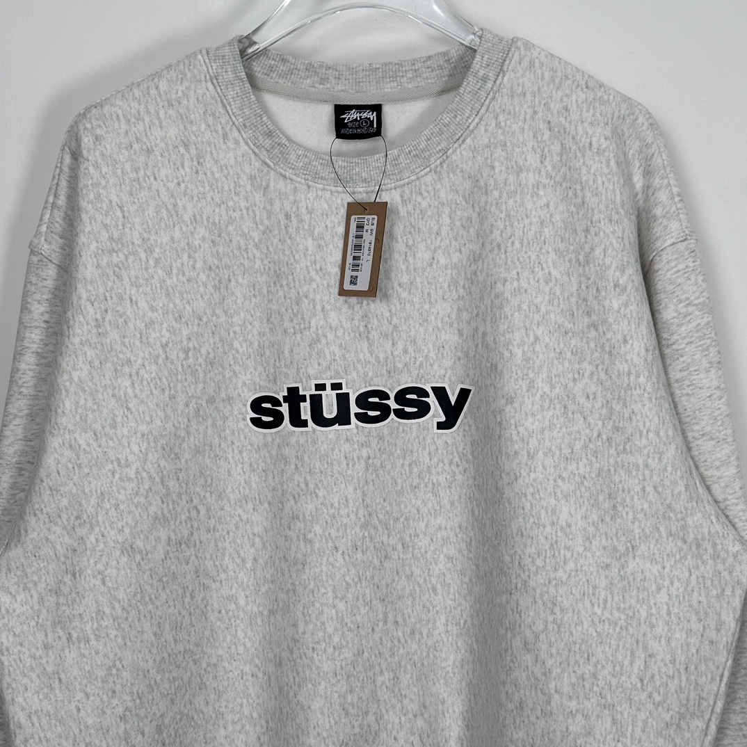 STUSSY SS LINK CREW ASH HEATHER（1914970）