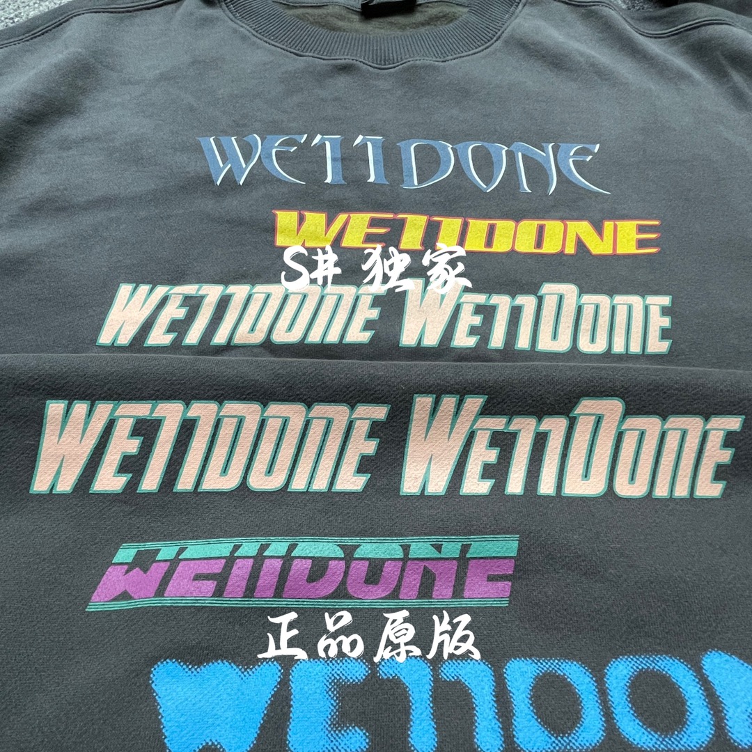 We11done Front Logo Sweatshirt 'Charcoal' （WD-TP5-19-114-U-CH）