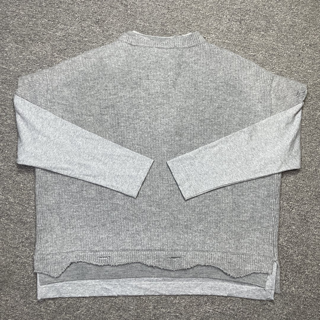 Givenchy Oversize Cut & Layer sweater in wool and cotton(BM90MG4YE0-097）