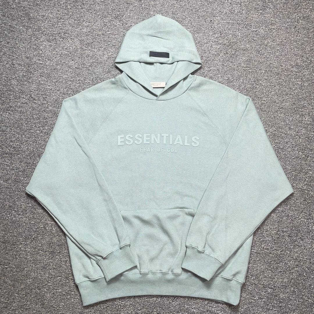Fear of God Essentials SS23 Waffle Raglan Hoodie 'Sycamore' （FOG-SS23-034）
