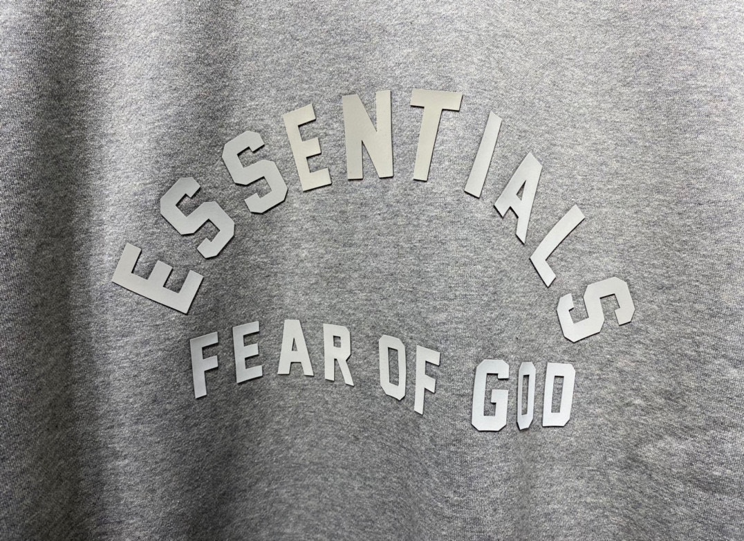 ESSENTIALS Nylon Fleece Hoodie/Dark Heather (202SP244313F）