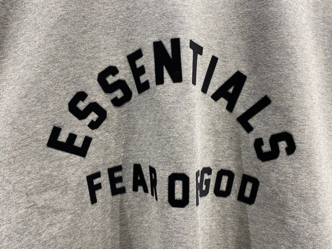 ESSENTIALS Nylon Fleece Hoodie/Dark Heather (202SP244313F）